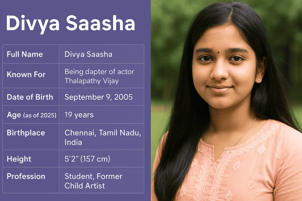Divya Saasha Age, Biography, Family, Education In 2026